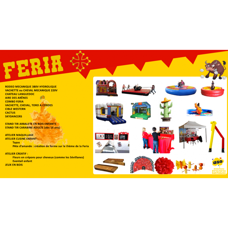 Animation et jeux sur le thème de la féria clé en main.