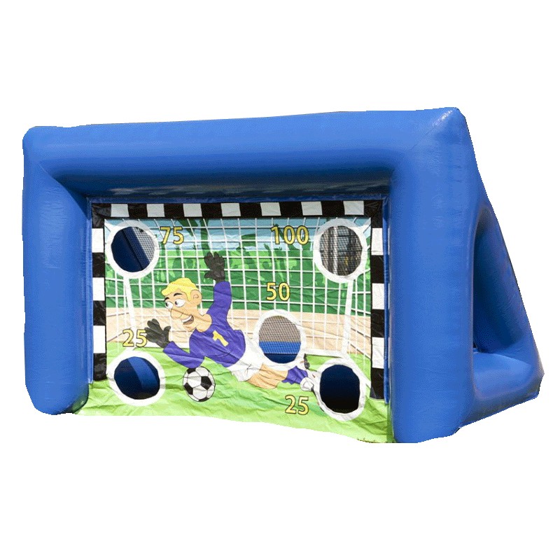 Jeu gonflable TIR AU BUT large, 2m par 3m. Cage de foot gonflable.