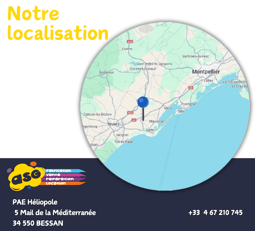  ASG34 Location, Vente, fabrication ch&acirc;teaux, jeux & structures gonflables