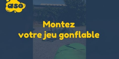 Montage d'un jeu gonflable. Exemple pour un château gonflable.